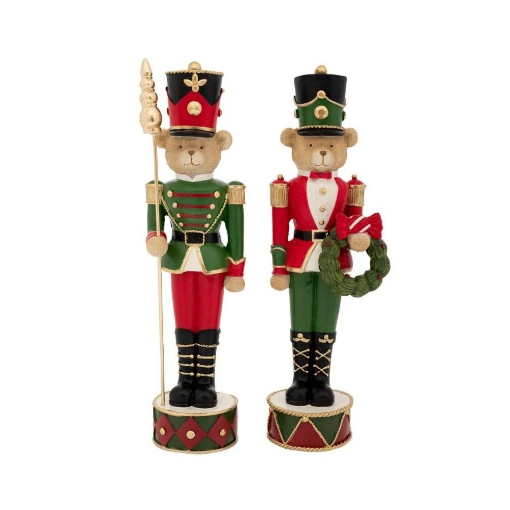 SET 2 ORSO ROSSO VERDE SCHIACCIANOCI